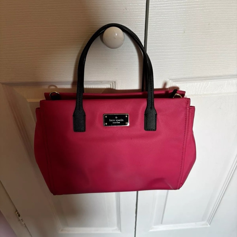 Kate Spade Nylon Tote Bag with Removable Crossbody Strap, Pink